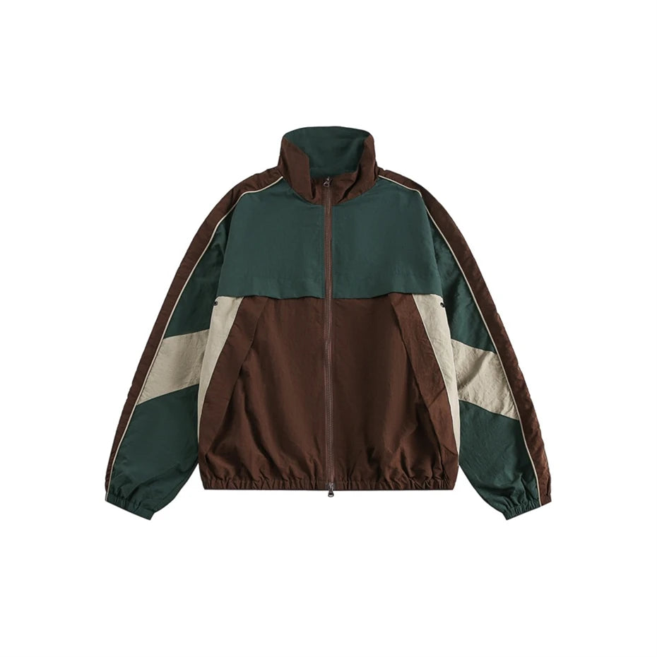 Harajuku Vintage Patchwork Jackets Windbreaker