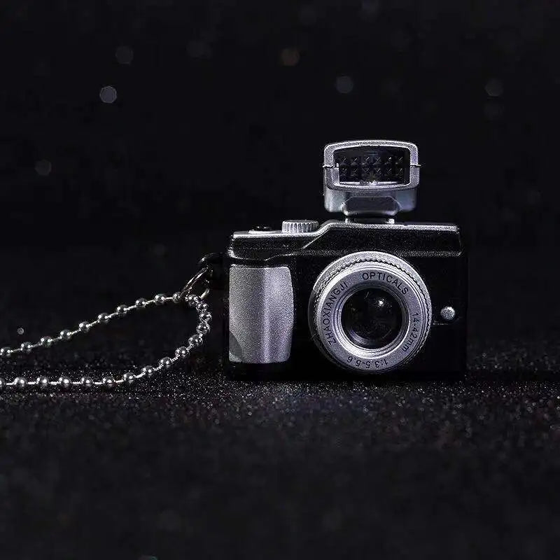 Flash Light Camera Necklace Punk Long Chain