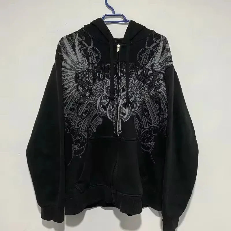 2000s Cotton Zipper Hoodies Vintage Elite