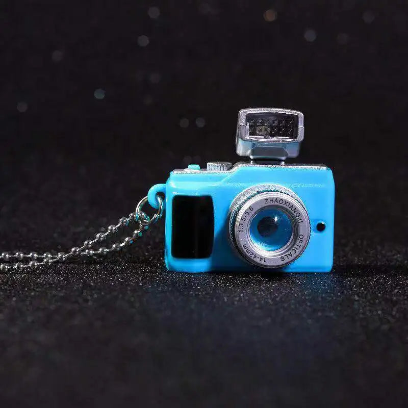 Flash Light Camera Necklace Punk Long Chain