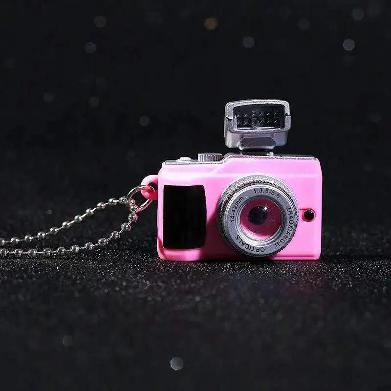 Flash Light Camera Necklace Punk Long Chain