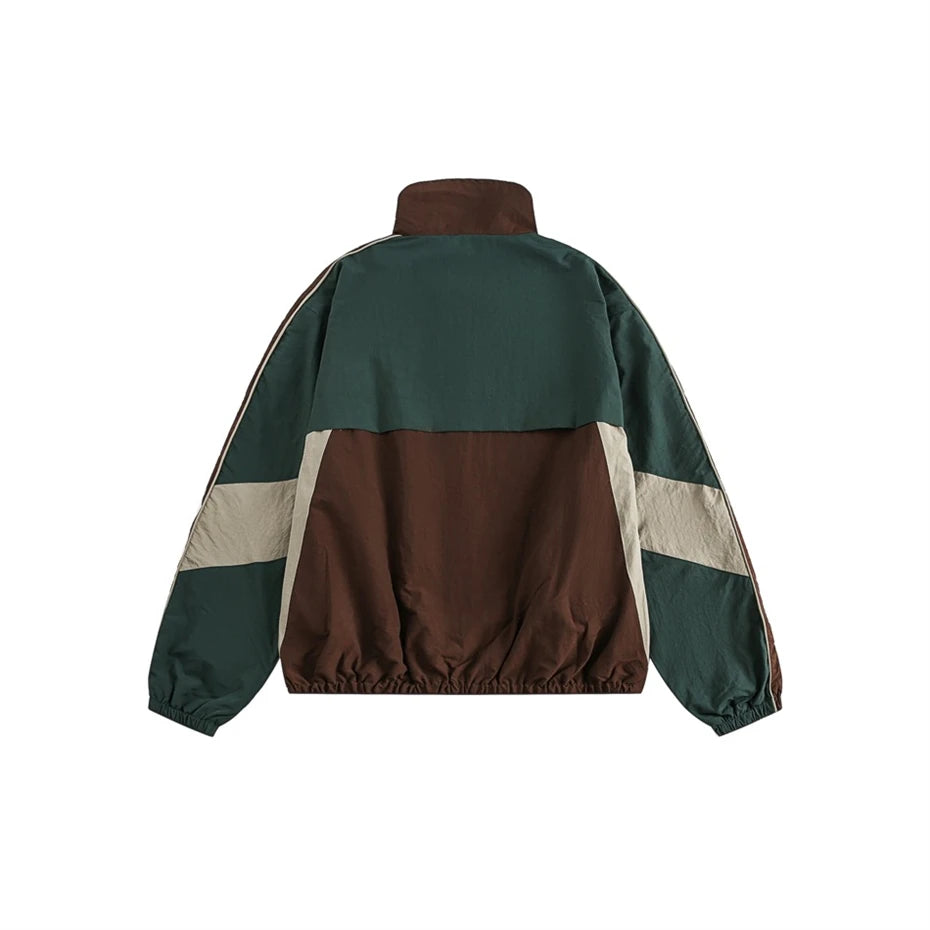 Harajuku Vintage Patchwork Jackets Windbreaker
