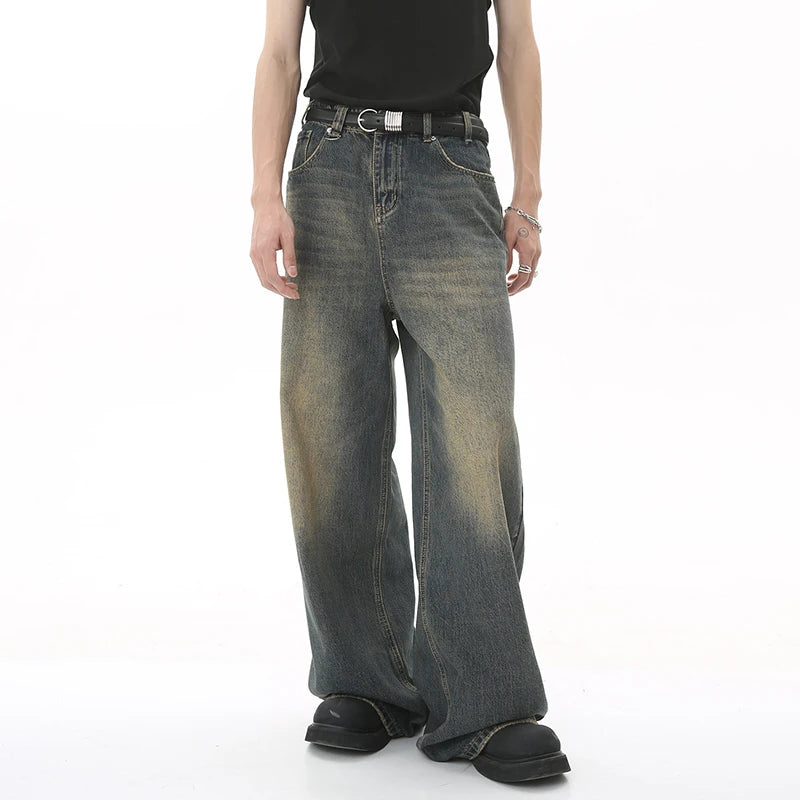 IEFB Summer Men's Pants Old Washed Male Jeans