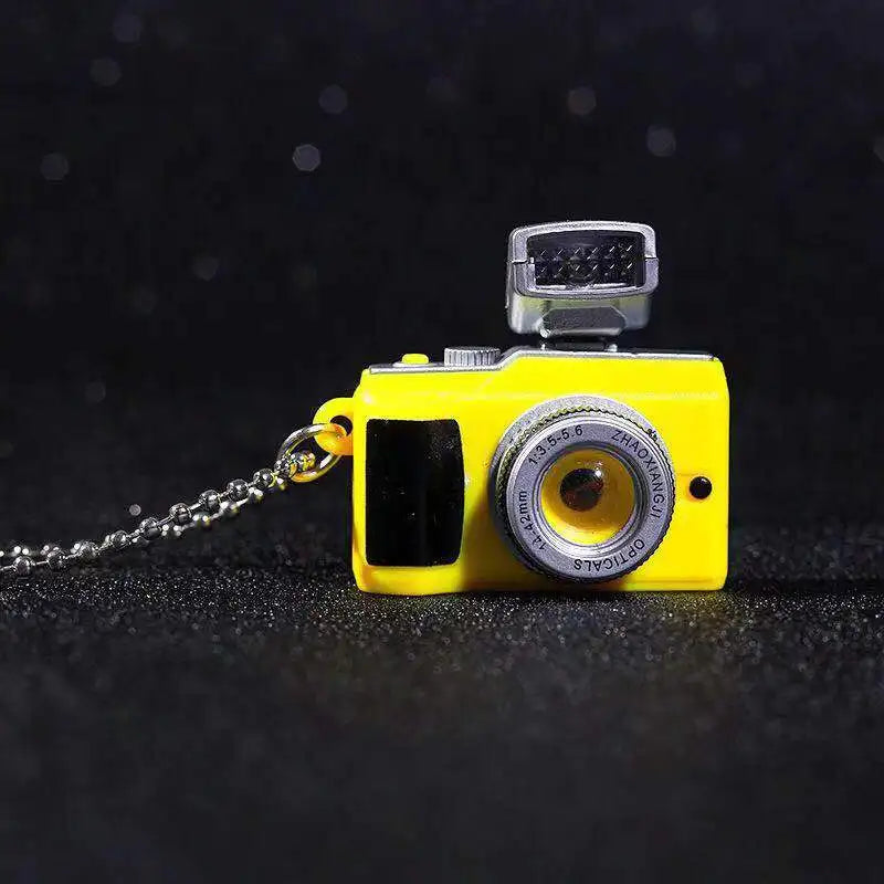Flash Light Camera Necklace Punk Long Chain