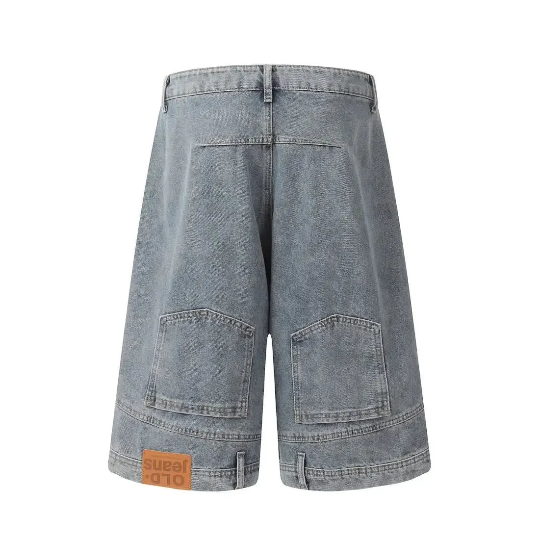 Hip Hop Retro Waist Inverted Design Denim Shorts