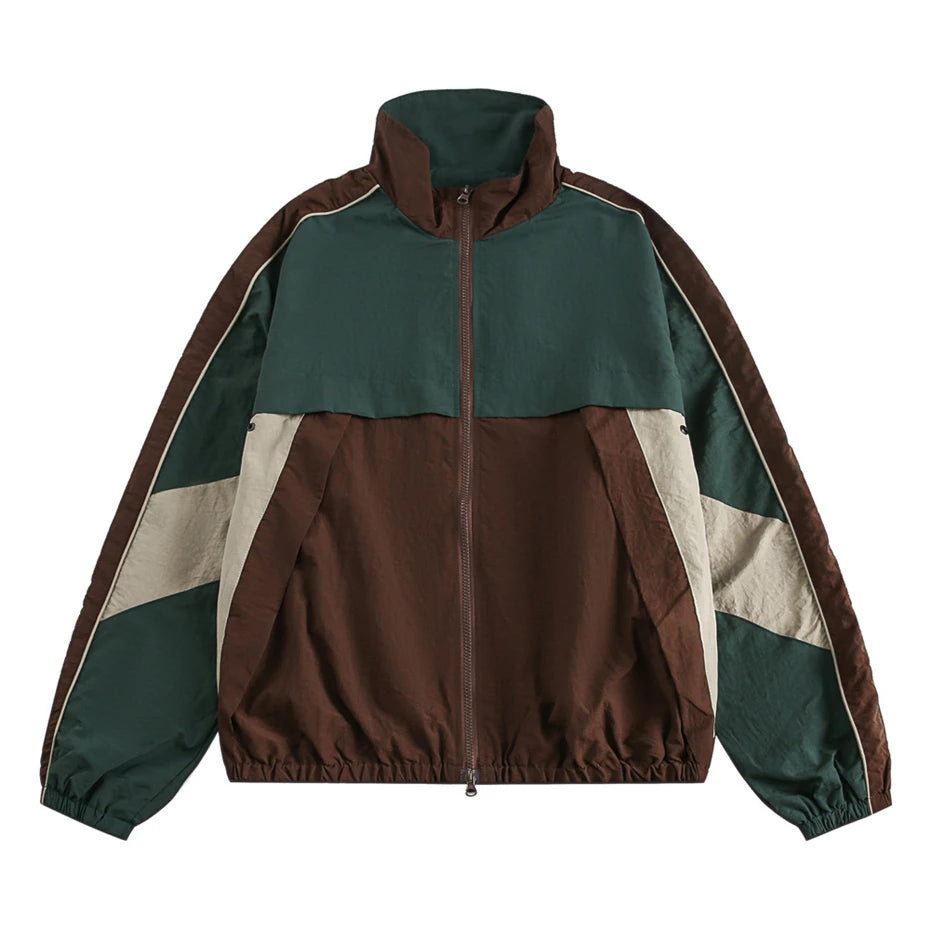 Harajuku Vintage Patchwork Jackets Windbreaker