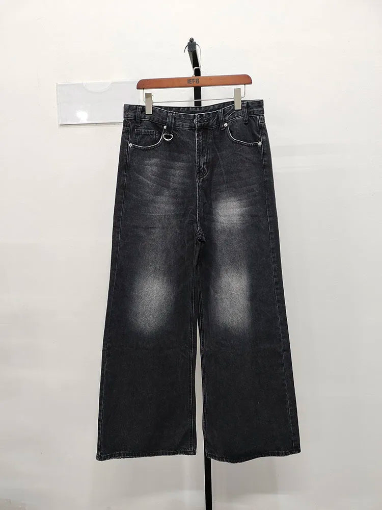 IEFB Summer Men's Pants Old Washed Male Jeans