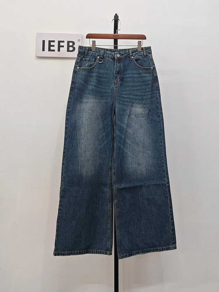 IEFB Summer Men's Pants Old Washed Male Jeans