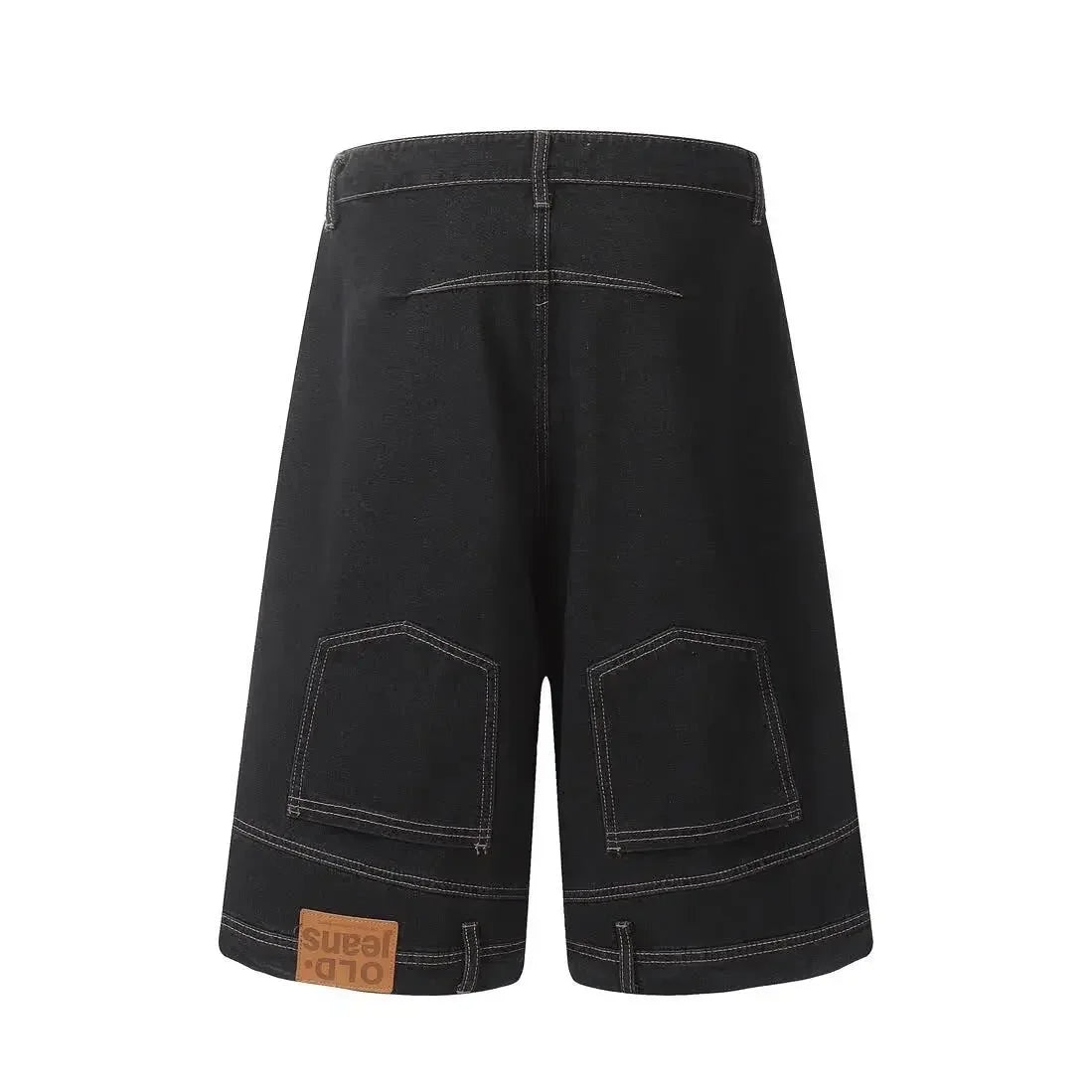 Hip Hop Retro Waist Inverted Design Denim Shorts