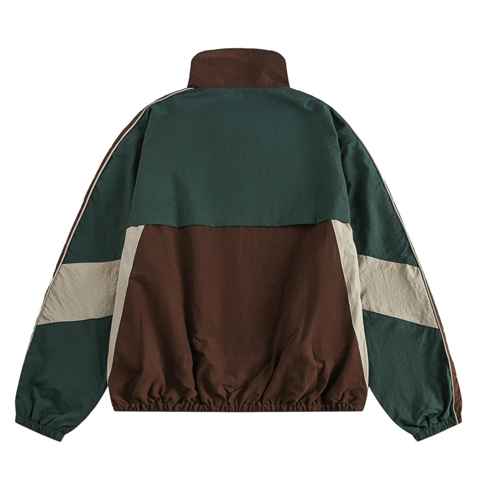 Harajuku Vintage Patchwork Jackets Windbreaker