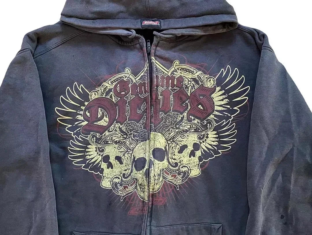2000s Cotton Zipper Hoodies Vintage Elite