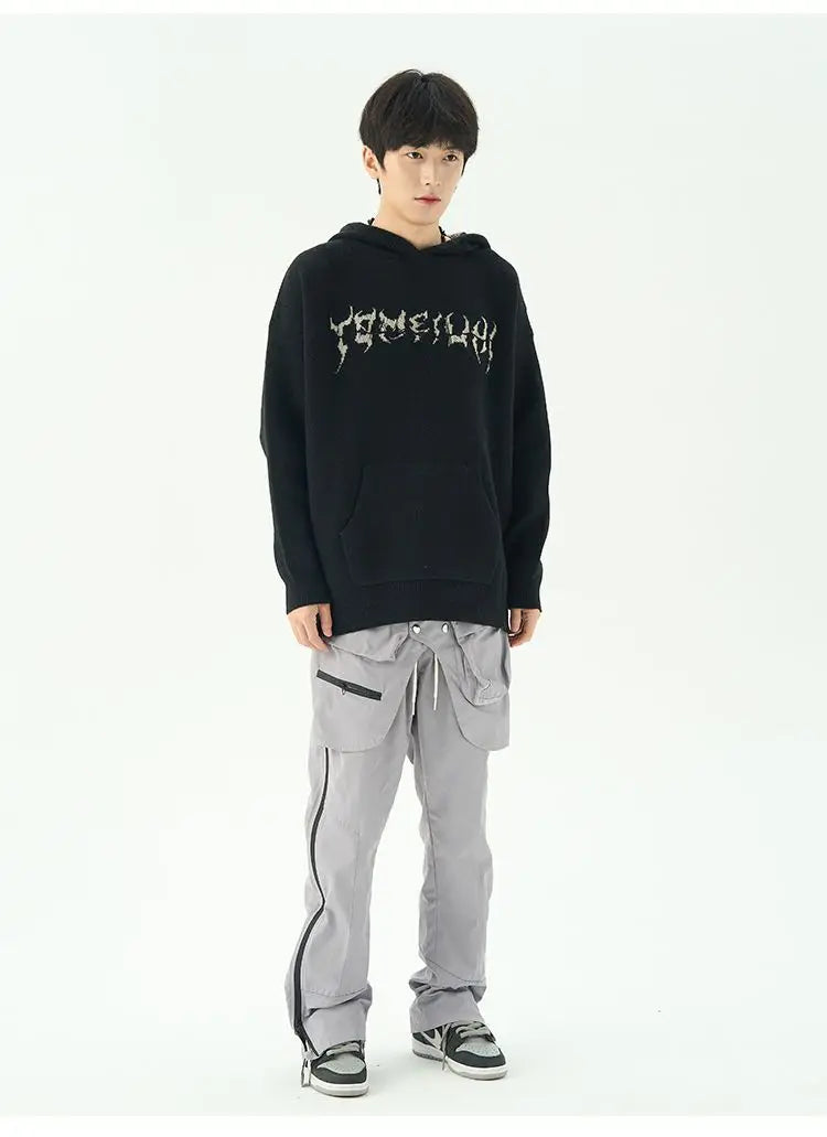 Centipede pattern vibe hooded sweater retro high street
