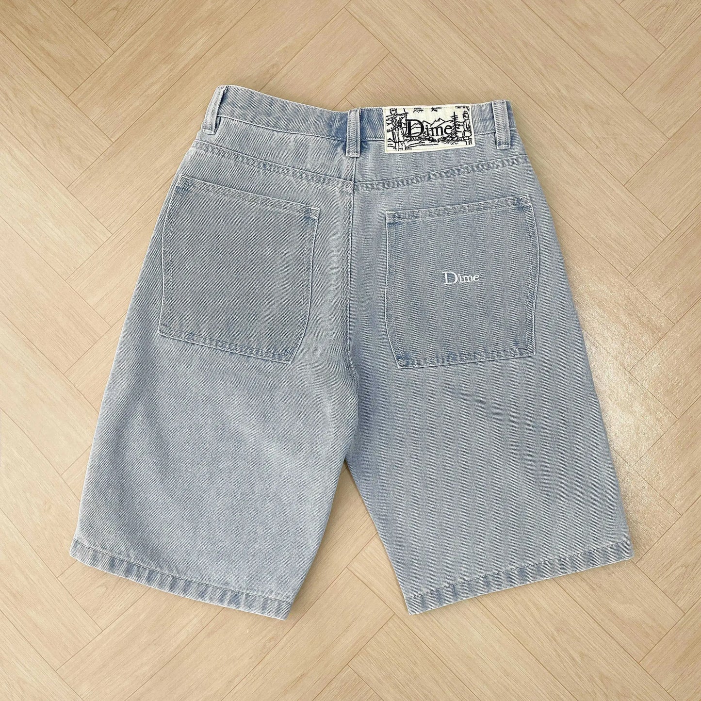 Embroidery Denim Simple Dime Pants