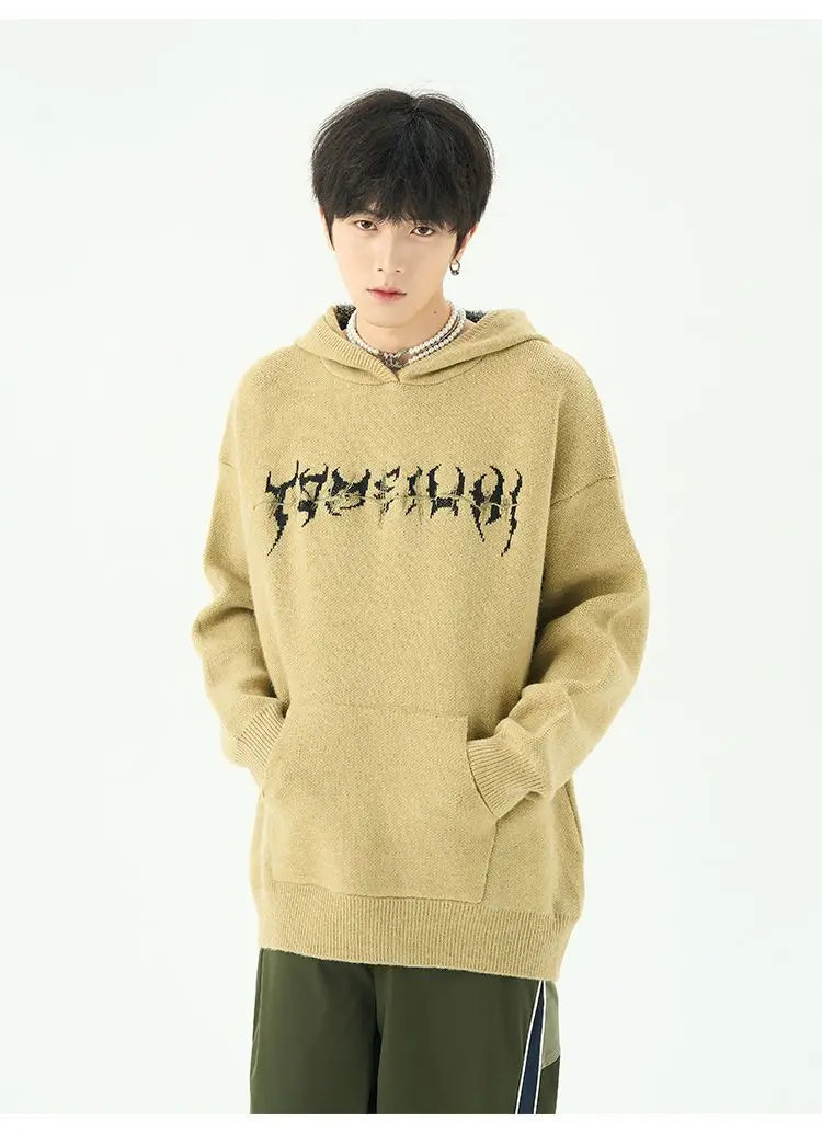 Centipede pattern vibe hooded sweater retro high street