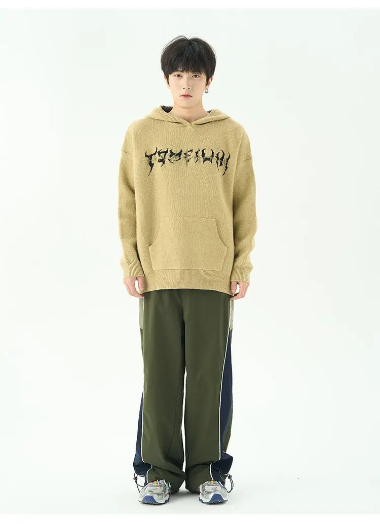 Centipede pattern vibe hooded sweater retro high street