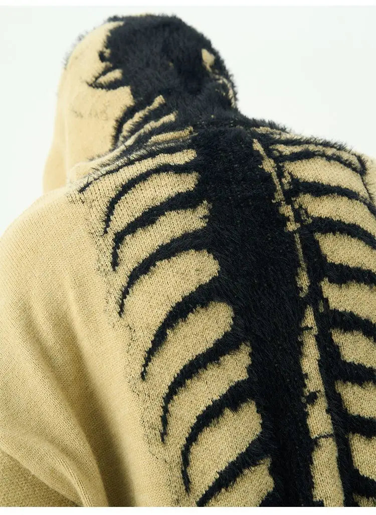 Centipede pattern vibe hooded sweater retro high street