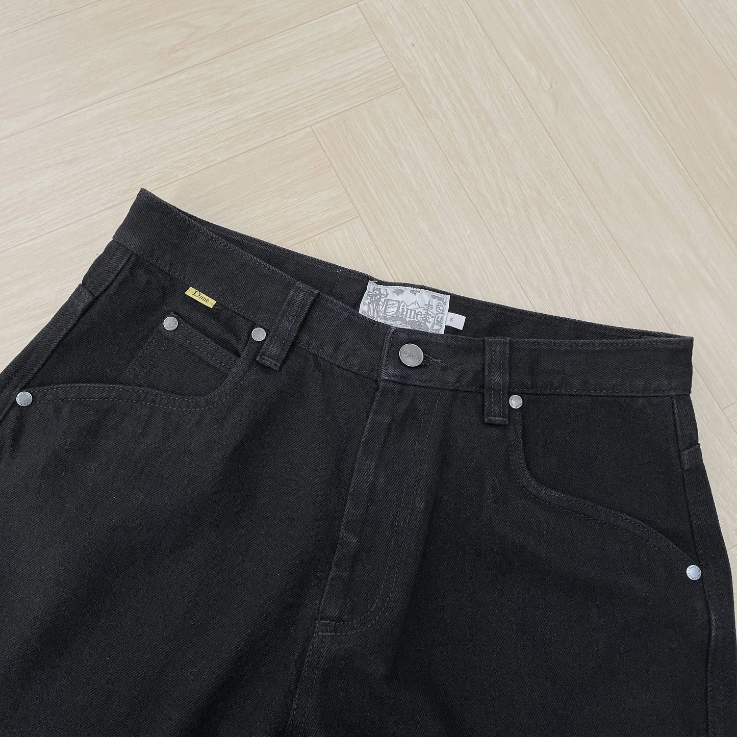 Embroidery Denim Simple Dime Pants