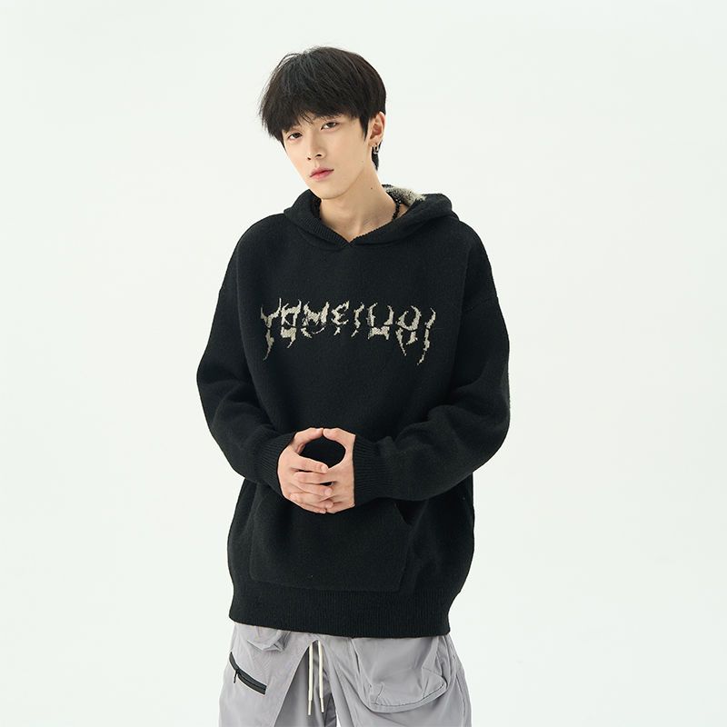 Centipede pattern vibe hooded sweater retro high street