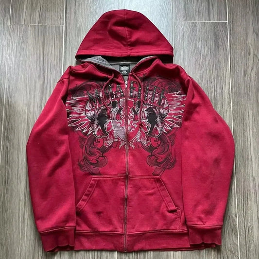 2000s Cotton Zipper Hoodies Vintage Elite