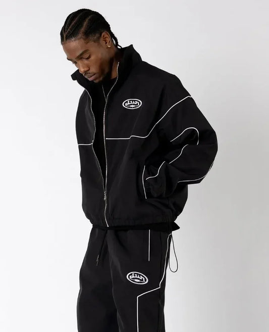Street Hundred Super David Gothic Style Letter Print Zip Hoodie