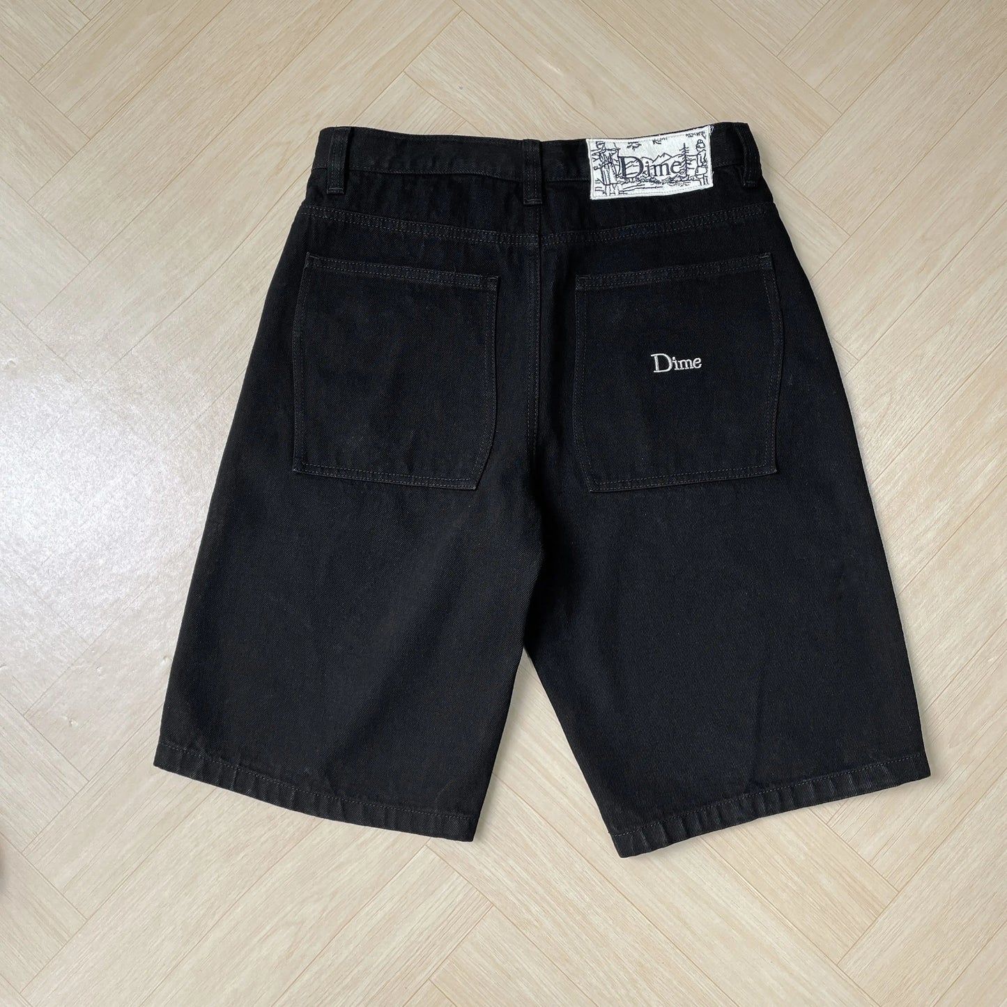 Embroidery Denim Simple Dime Pants