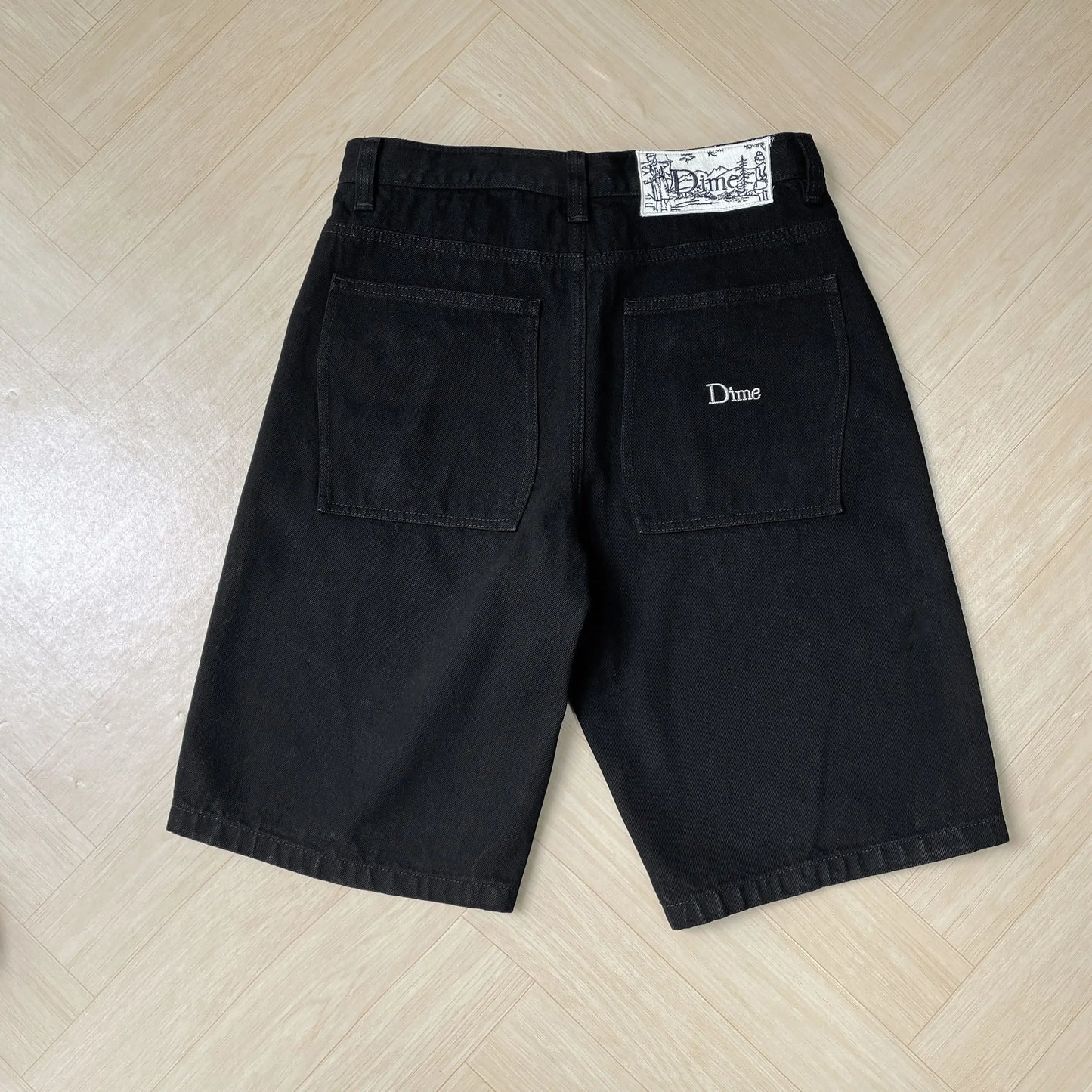 Embroidery Denim Simple Dime Pants
