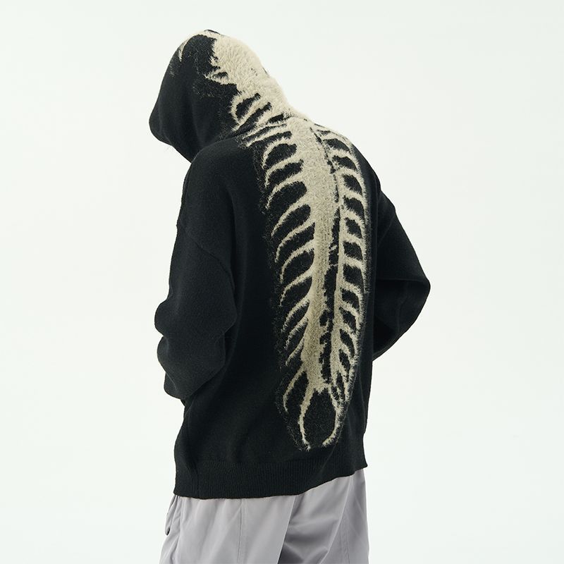 Centipede pattern vibe hooded sweater retro high street