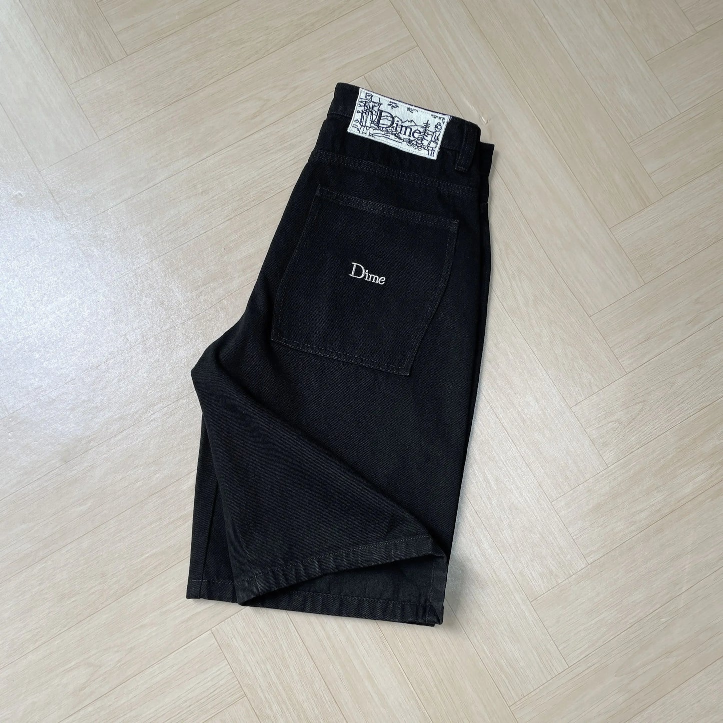 Embroidery Denim Simple Dime Pants